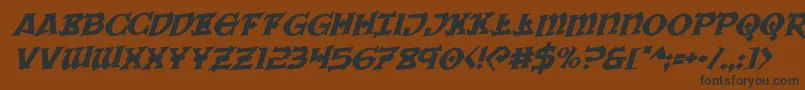 Warpriestrotaterotal Font – Black Fonts on Brown Background