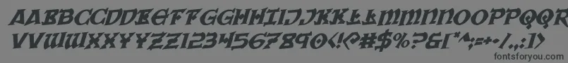Warpriestrotaterotal Font – Black Fonts on Gray Background