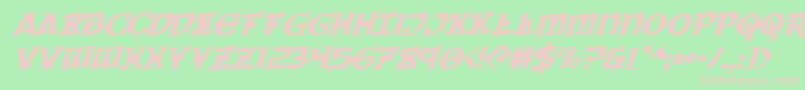 Warpriestrotaterotal Font – Pink Fonts on Green Background