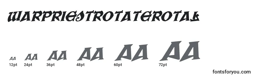 Warpriestrotaterotal Font Sizes