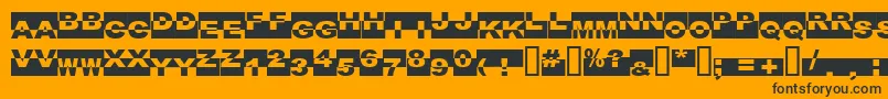 BlackBox Font – Black Fonts on Orange Background