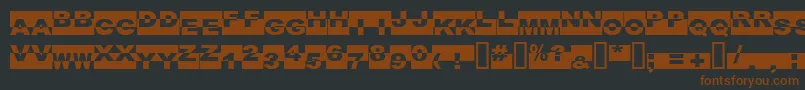 BlackBox Font – Brown Fonts on Black Background