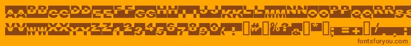 Fonte BlackBox – fontes marrons em um fundo laranja