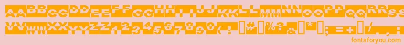 BlackBox Font – Orange Fonts on Pink Background