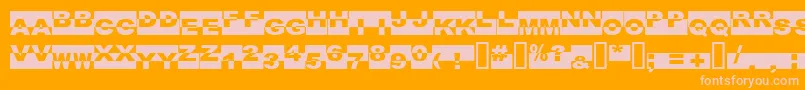 BlackBox Font – Pink Fonts on Orange Background