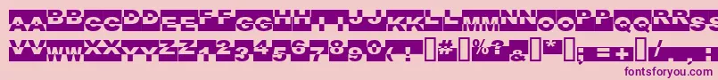 BlackBox Font – Purple Fonts on Pink Background