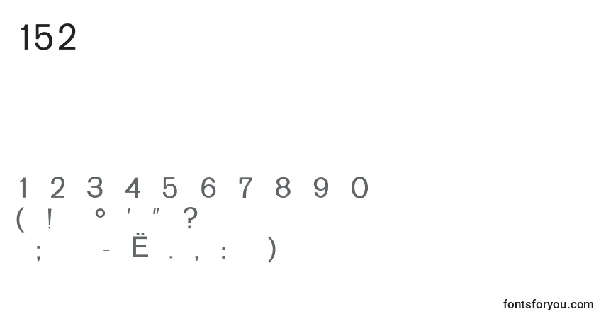 Шрифт R152 – алфавит, цифры, специальные символы