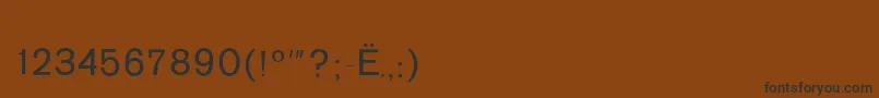 R152 Font – Black Fonts on Brown Background