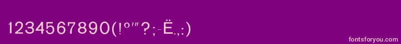 R152 Font – Pink Fonts on Purple Background