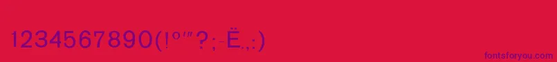 R152 Font – Purple Fonts on Red Background