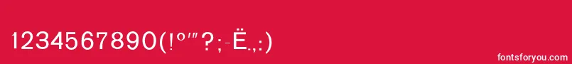 R152 Font – White Fonts on Red Background