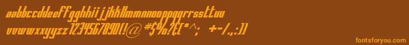 Шрифт Printedcircuitboarditalic – оранжевые шрифты на коричневом фоне