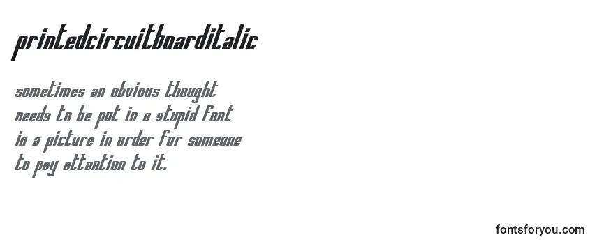 Printedcircuitboarditalic Font