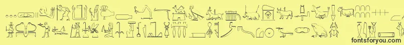 TheNileSong Font – Black Fonts on Yellow Background