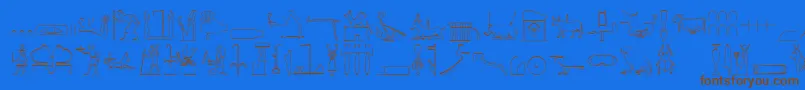 TheNileSong Font – Brown Fonts on Blue Background
