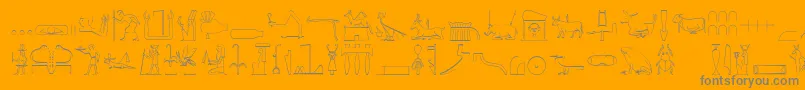 TheNileSong Font – Gray Fonts on Orange Background