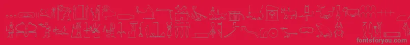TheNileSong Font – Gray Fonts on Red Background
