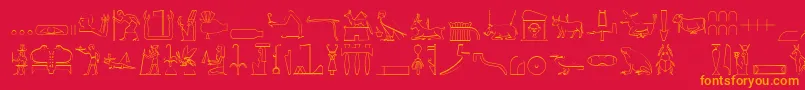 TheNileSong Font – Orange Fonts on Red Background