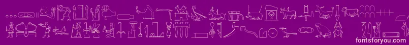 TheNileSong Font – Pink Fonts on Purple Background