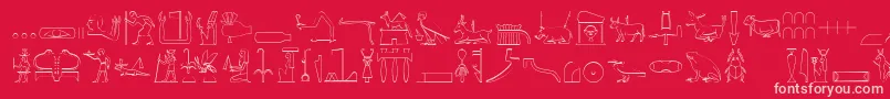 フォントTheNileSong – 赤い背景にピンクのフォント