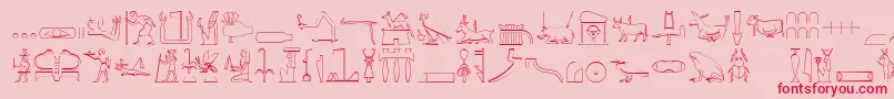 TheNileSong Font – Red Fonts on Pink Background