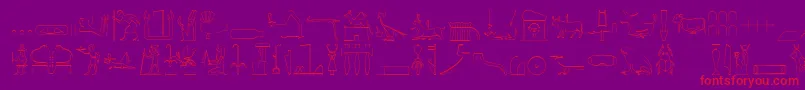 TheNileSong Font – Red Fonts on Purple Background