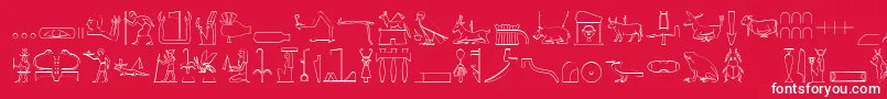 TheNileSong Font – White Fonts on Red Background
