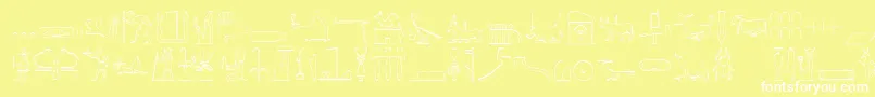 Fonte TheNileSong – fontes brancas em um fundo amarelo