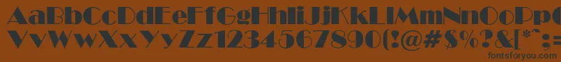 GabroadwayNormal Font – Black Fonts on Brown Background