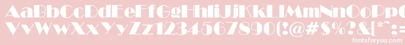 GabroadwayNormal Font – White Fonts on Pink Background