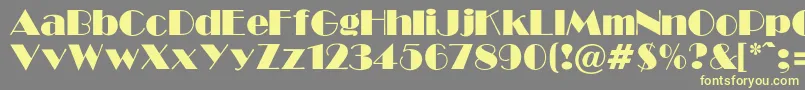 GabroadwayNormal Font – Yellow Fonts on Gray Background