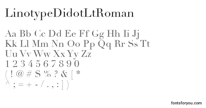 LinotypeDidotLtRoman Font – alphabet, numbers, special characters