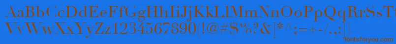 LinotypeDidotLtRoman Font – Brown Fonts on Blue Background