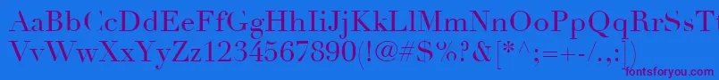 LinotypeDidotLtRoman Font – Purple Fonts on Blue Background