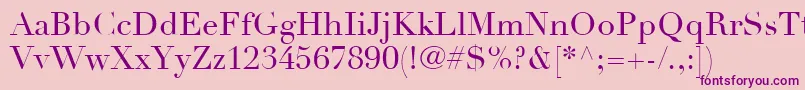 LinotypeDidotLtRoman Font – Purple Fonts on Pink Background