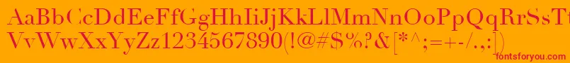 LinotypeDidotLtRoman Font – Red Fonts on Orange Background