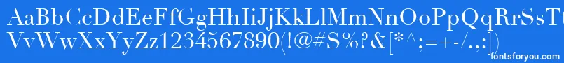 LinotypeDidotLtRoman Font – White Fonts on Blue Background