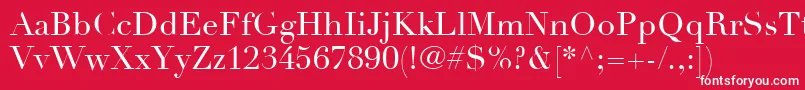 LinotypeDidotLtRoman Font – White Fonts on Red Background