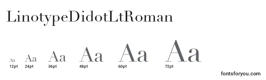 Размеры шрифта LinotypeDidotLtRoman