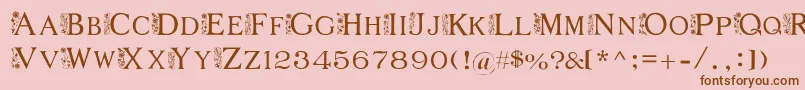 FlowerGarden Font – Brown Fonts on Pink Background