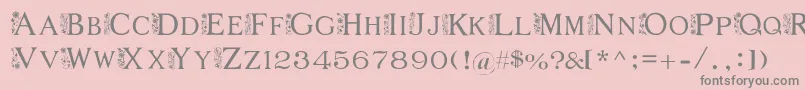 FlowerGarden Font – Gray Fonts on Pink Background