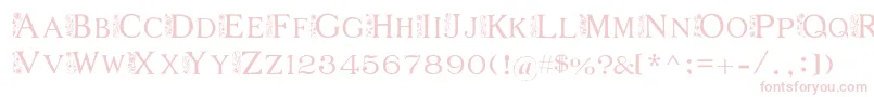 FlowerGarden Font – Pink Fonts on White Background