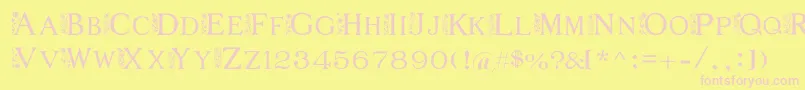FlowerGarden Font – Pink Fonts on Yellow Background
