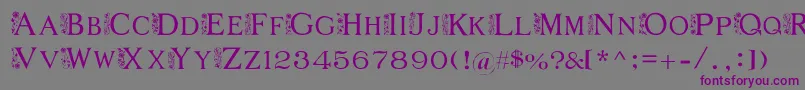 Шрифт FlowerGarden – фиолетовые шрифты на сером фоне