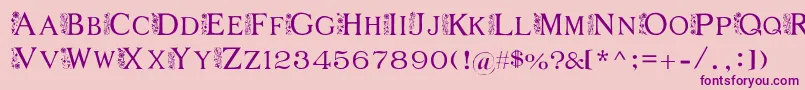 FlowerGarden Font – Purple Fonts on Pink Background