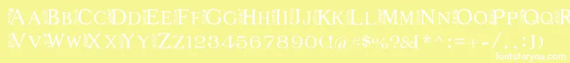 FlowerGarden Font – White Fonts on Yellow Background