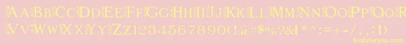 FlowerGarden Font – Yellow Fonts on Pink Background