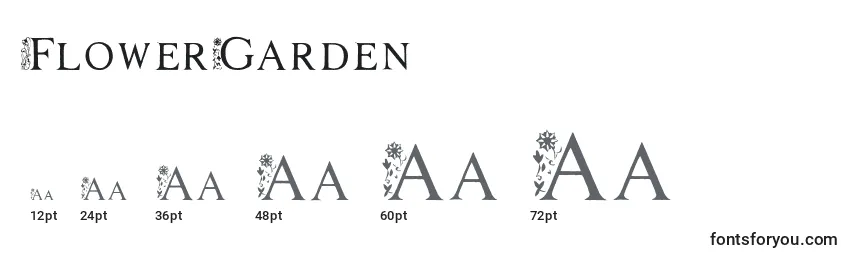 FlowerGarden Font Sizes