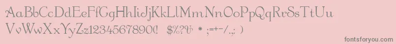 フォントGarton – ピンクの背景に灰色の文字