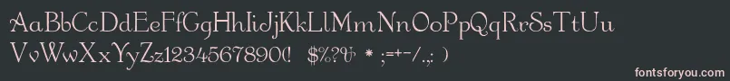 Шрифт Garton – розовые шрифты на чёрном фоне